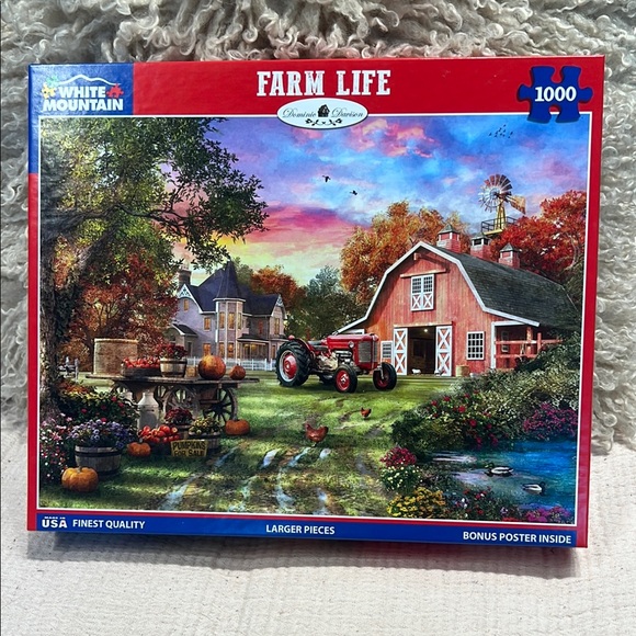 White Mountain Farm Life Jigsaw Puzzle - Picture 1 of 4